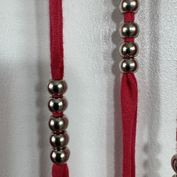 Fringe Beaded Jersey Wrap Retro Boho Hippie Music Festival 80s 90s Glam Rock - Picture 5 of 9